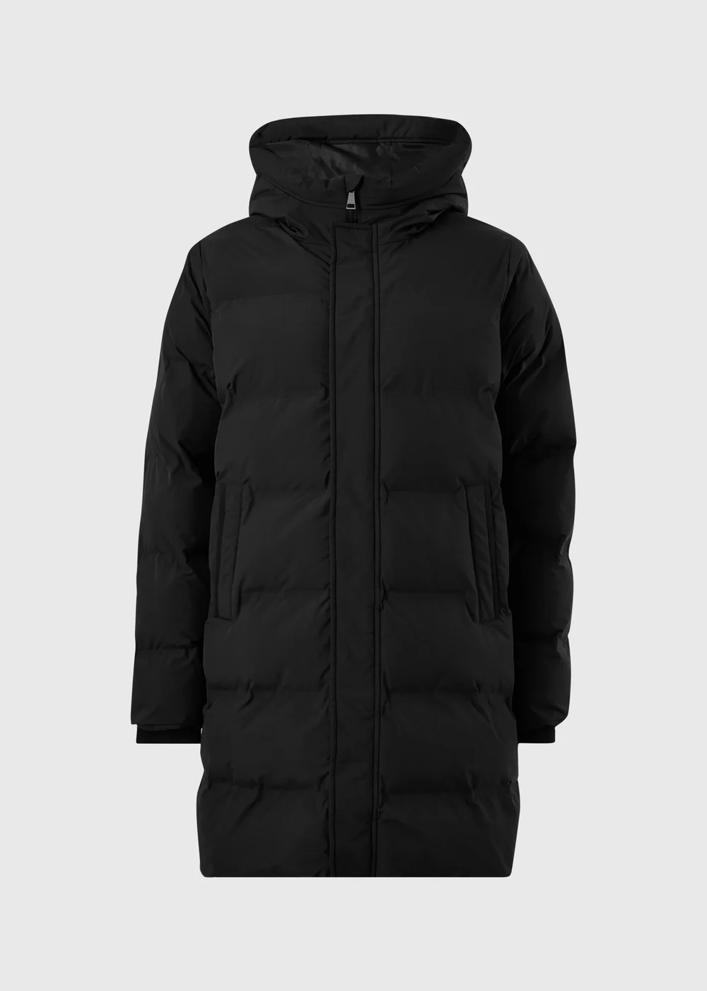 Black Longline Puffer Coat - XS Image 1