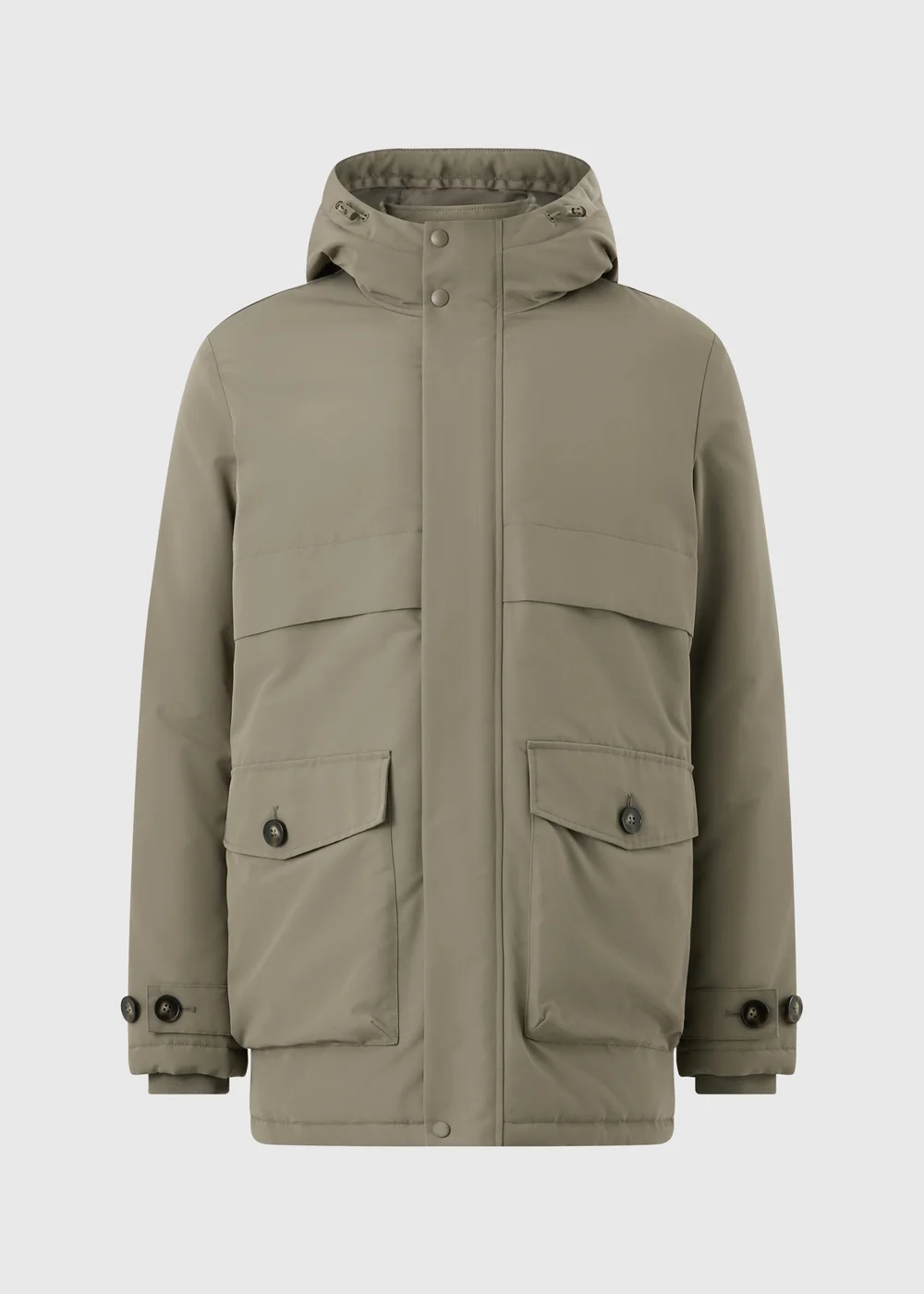 Mushroom Double Layer Parka Coat - L Image 1