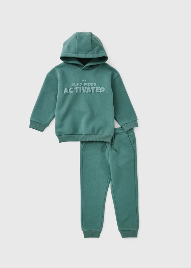 Boys Sage Playtime Hoodie & Jogging Bottom Set (1-8yrs)