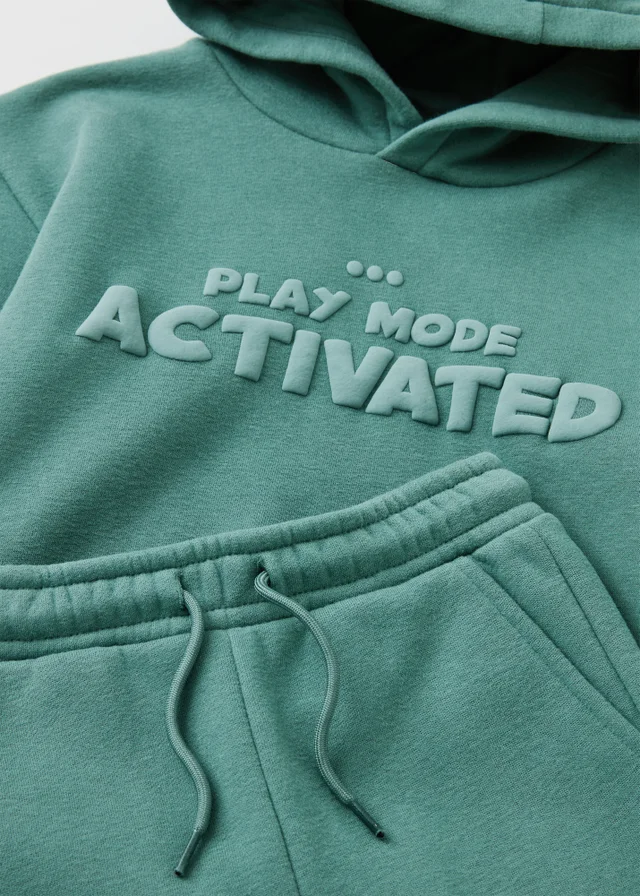 Boys Sage Playtime Hoodie & Jogging Bottom Set (1-8yrs)