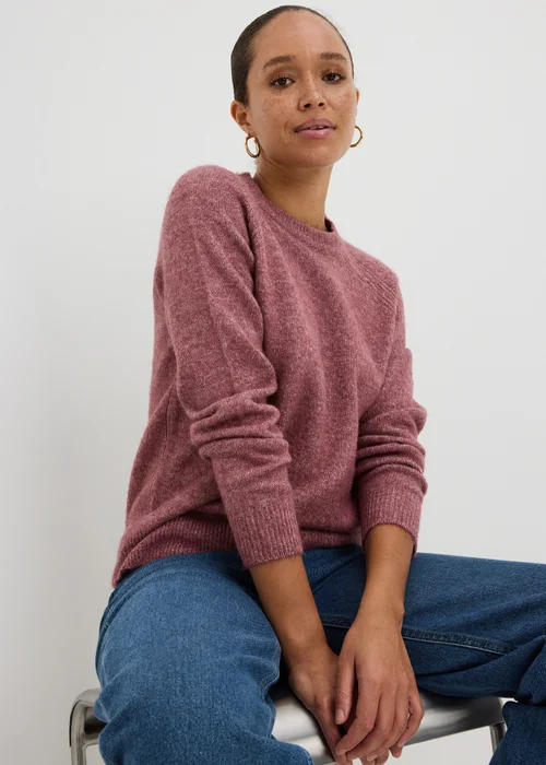 Pink Soft Touch Crew Neck Jumper - XS Image 1