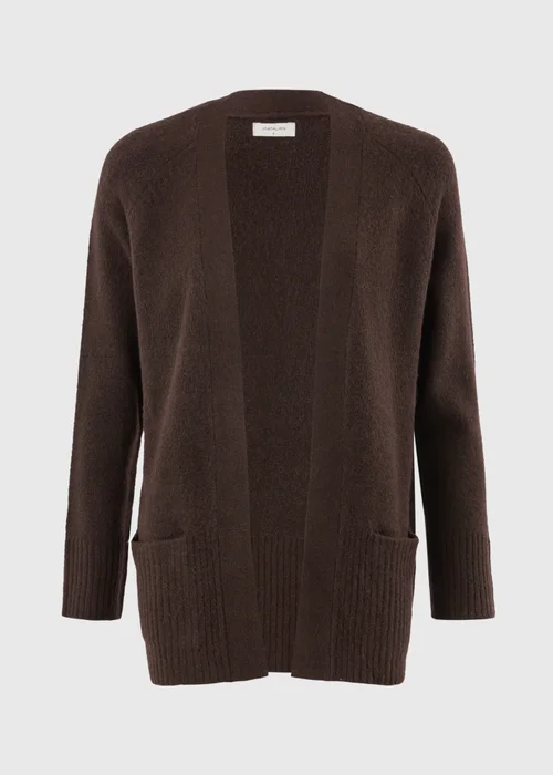 Chocolate Brown Soft Touch Longline Cardigan - XS Image 3