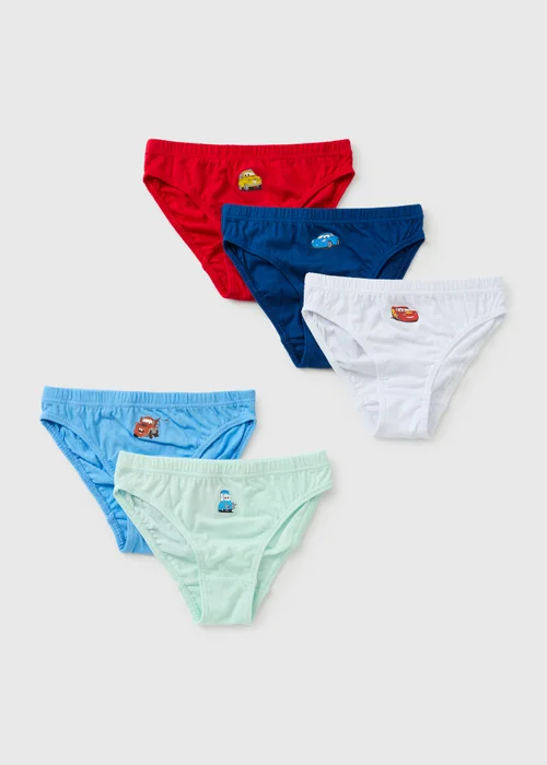 Disney Cars 5 Pack Boys Multicolour Briefs (1-7yrs) - 1.5-2 Yrs Image 1