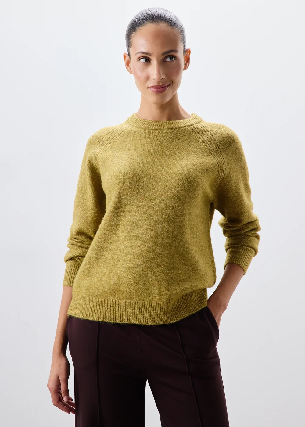 Olive Green Knitted Jumper - XS Image 4