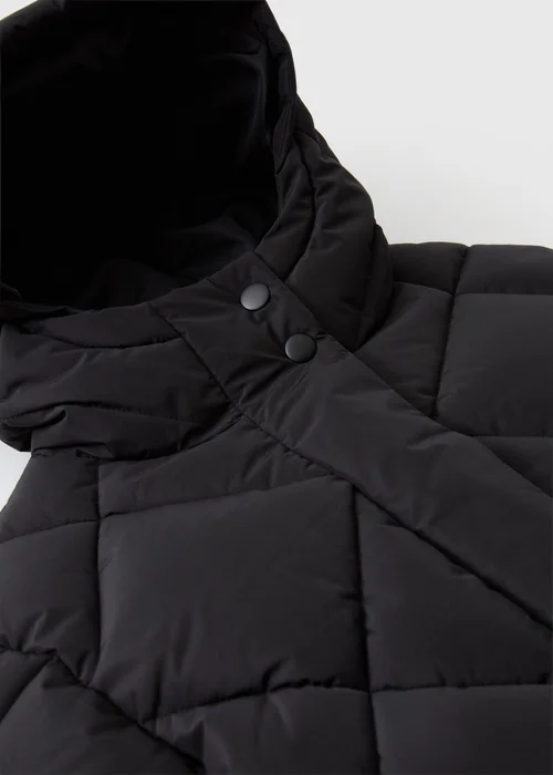 Girls Black Short Padded Jacket (7-15yrs) - 7 Yrs Image 2
