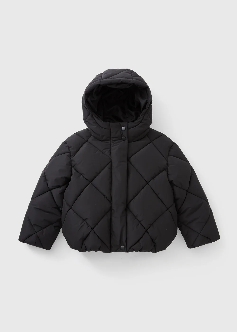 Girls Black Short Padded Jacket (7-15yrs) - 7 Yrs Image 1