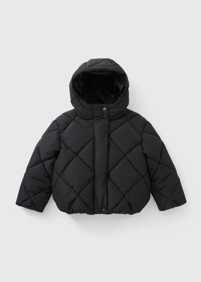 Girls Black Short Padded Jacket (7-15yrs)