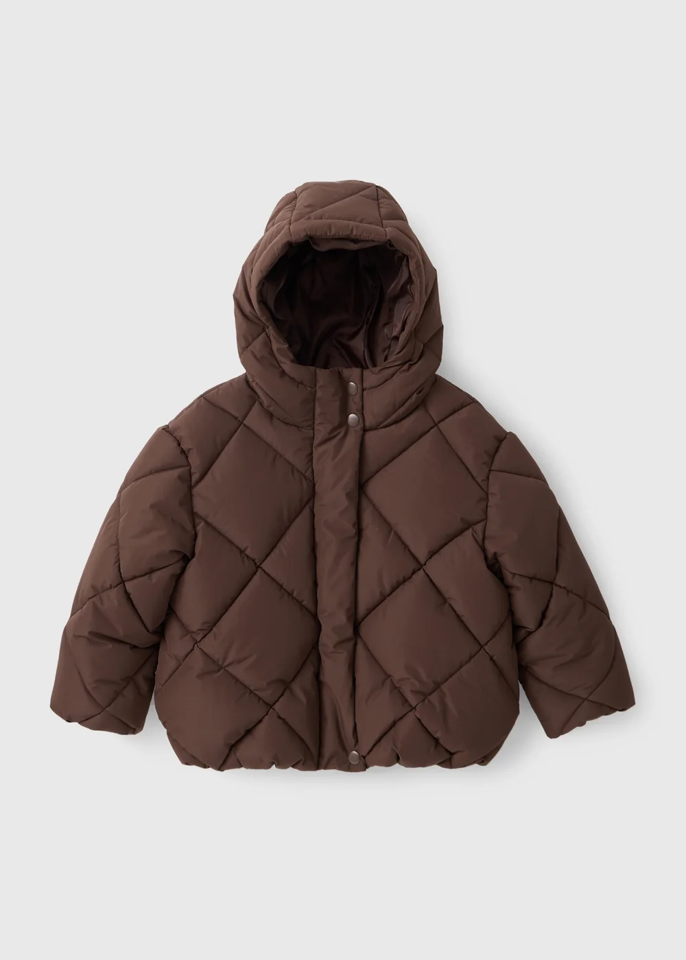 Girls Brown Short Padded Coat (7-15yrs) - 9 Yrs Image 1