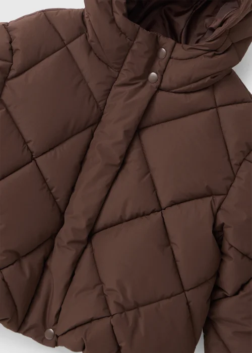 Girls Brown Short Padded Coat (7-15yrs) - 9 Yrs Image 2