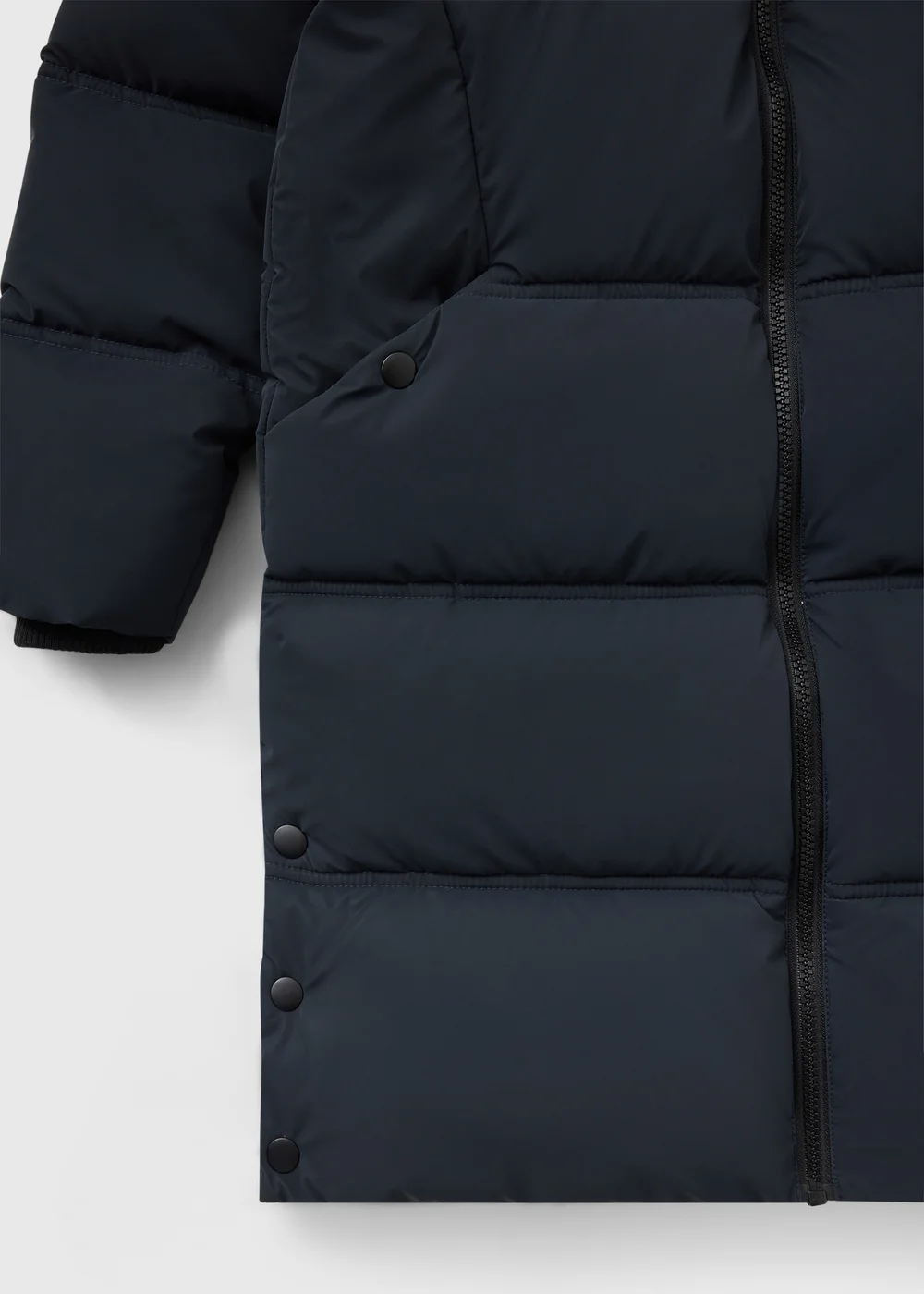 Girls Charcoal Padded Longline Coat (4-15yrs) - 4 Yrs Image 2