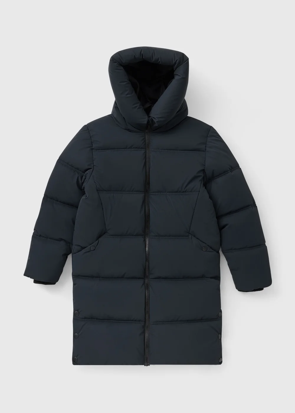 Girls Charcoal Padded Longline Coat (4-15yrs) - 4 Yrs Image 1