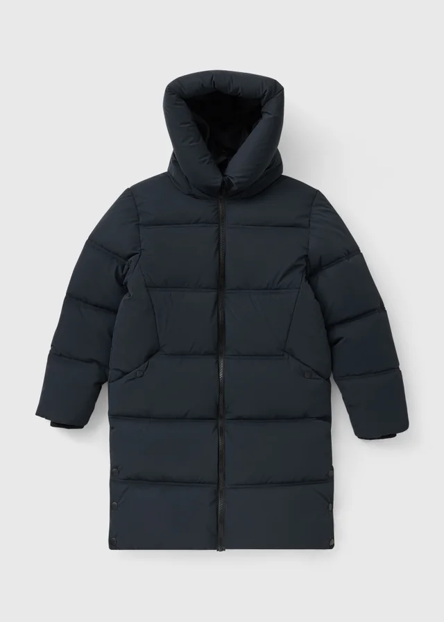 Girls Charcoal Padded Longline Coat (4-15yrs)