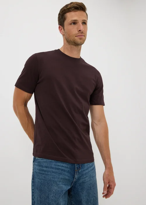 Burgundy Essential Crew Neck T-Shirt - XS Image 1