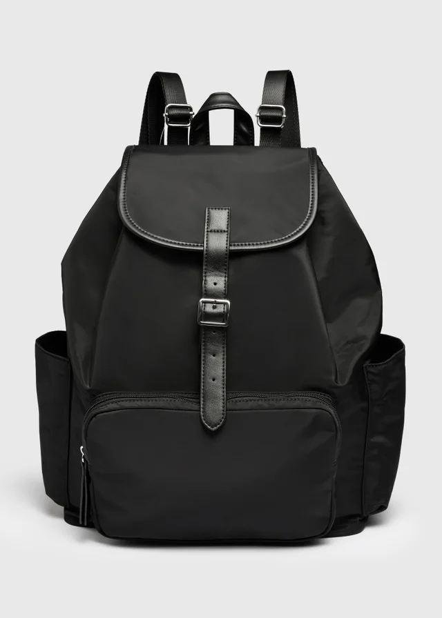 Black Nylon Backpack