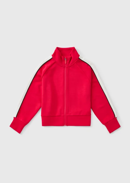 Girls Red Zip Up Co Ord Sweatshirt (7-15yrs) - 7 Yrs Image 1