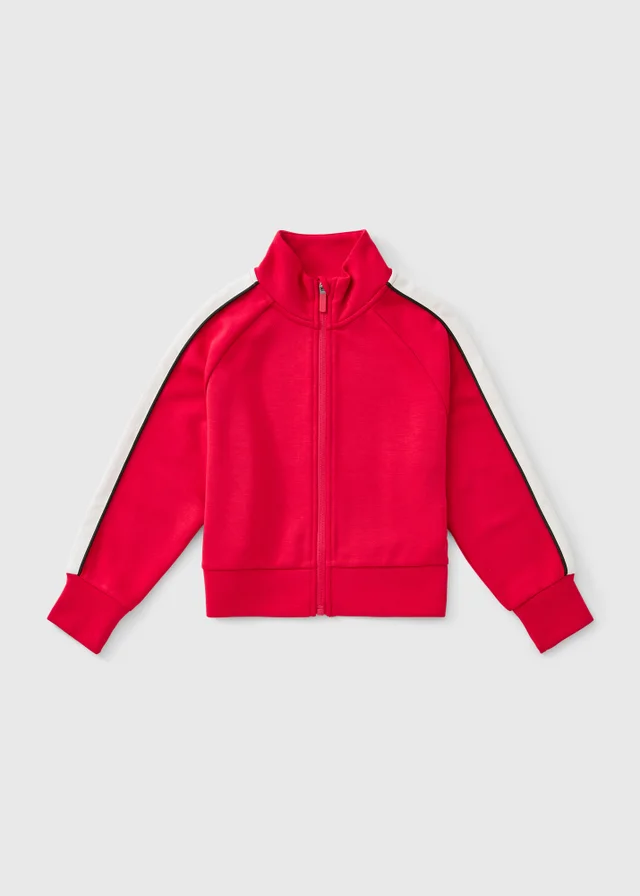 Girls Red Zip Up Co Ord Sweatshirt (7-15yrs)