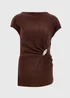 Chocolate Brown Plisse Longline Co Ord Top - 8 Image 4