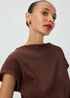 Chocolate Brown Plisse Longline Co Ord Top - 8 Image 3