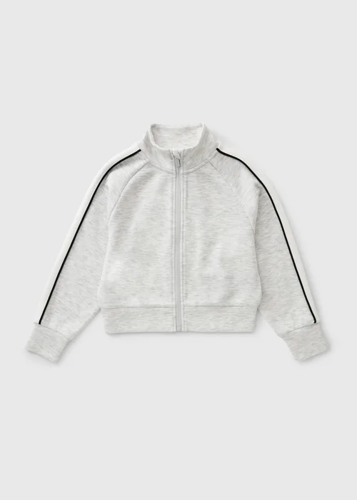 Girls Grey Zip Up Co Ord Sweatshirt (7-15yrs) - 7 Yrs Image 1