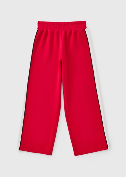 Girls Red Wide Leg Co Ord Jogging Bottoms (7-15yrs) - 14 Yrs Image 1