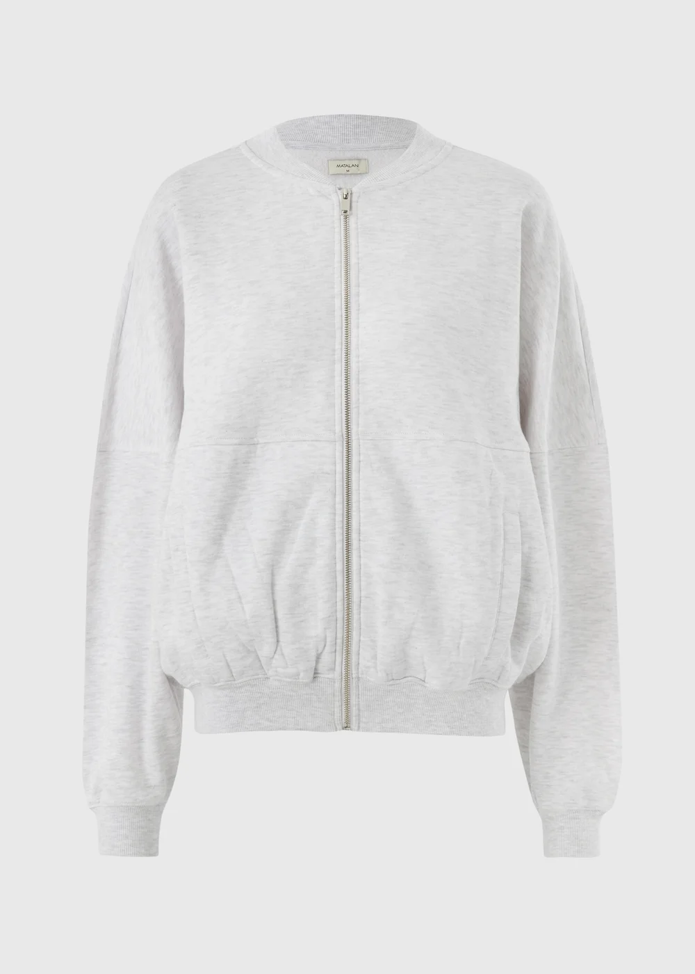 Grey Collar Seam Zip Up Sweatshirt - XS Image 1