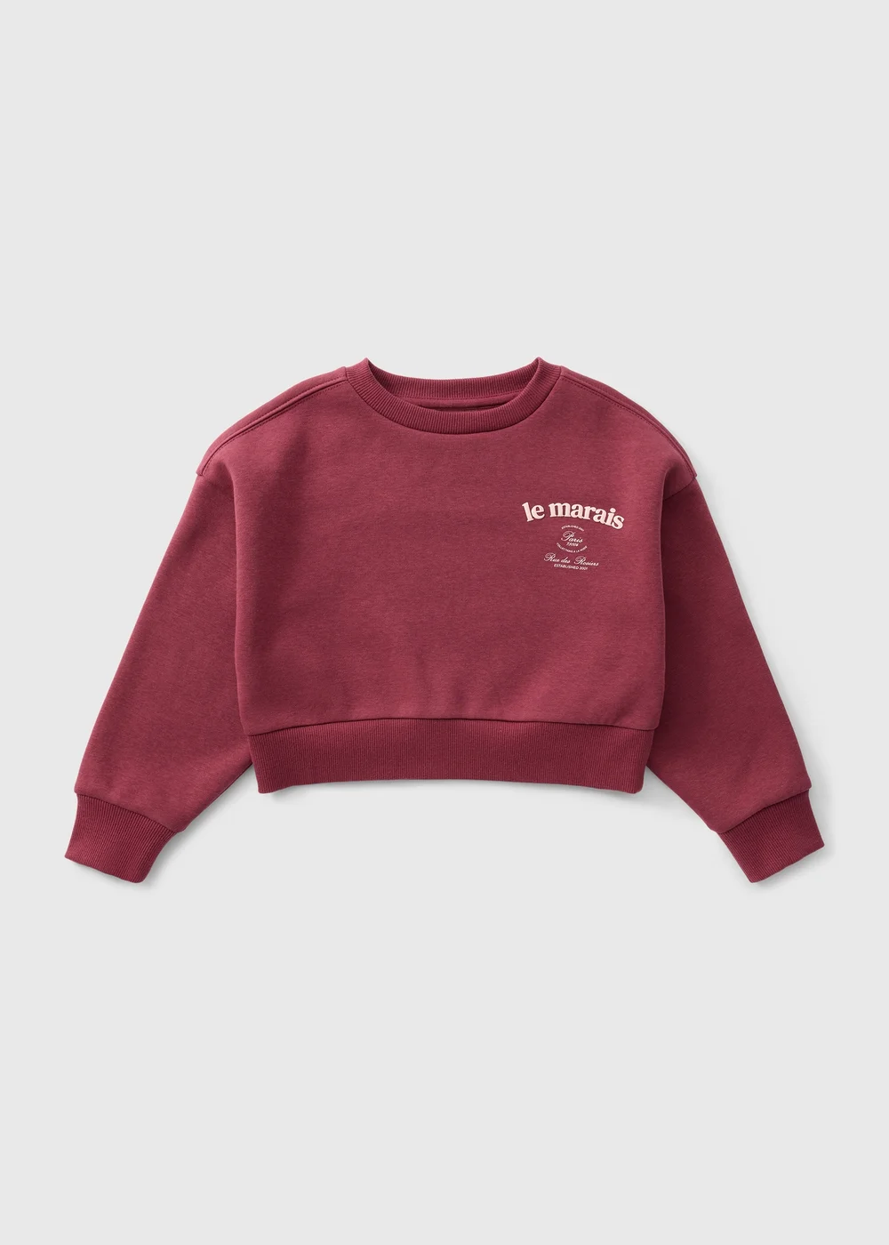 Girls Burgundy Le Marais Co Ord Sweatshirt (7-15yrs) - 7 Yrs Image 1