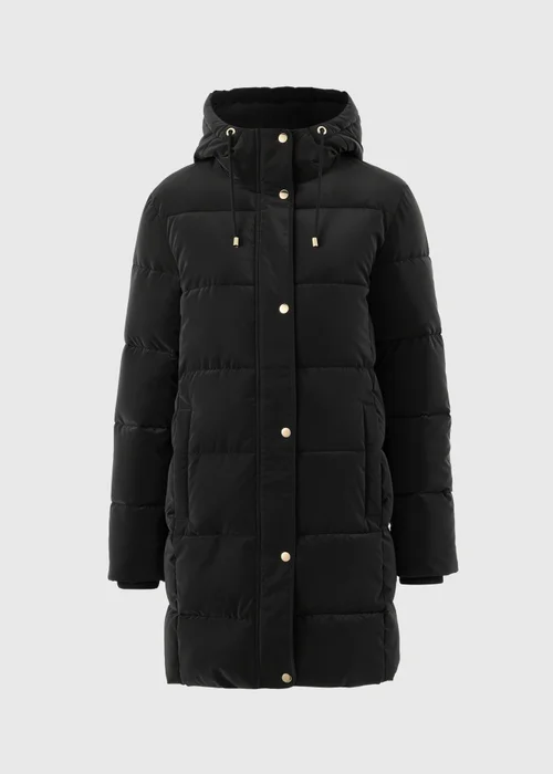 Black Rubberised Long Padded Coat - L Image 3