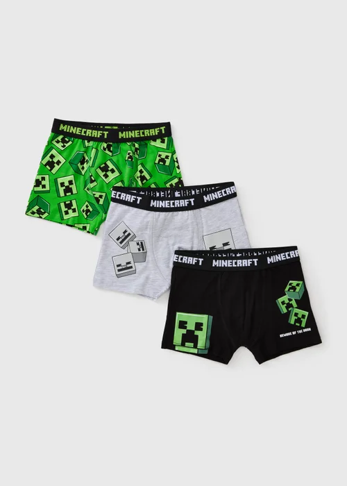 3 Pack Minecraft Boys Boxers (4-13yrs) - 4-5 Yrs Image 1