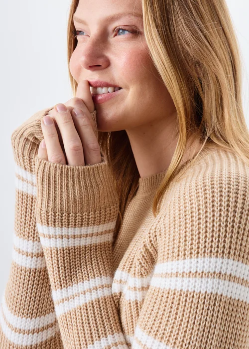 Beige Striped Jumper - XS Image 3
