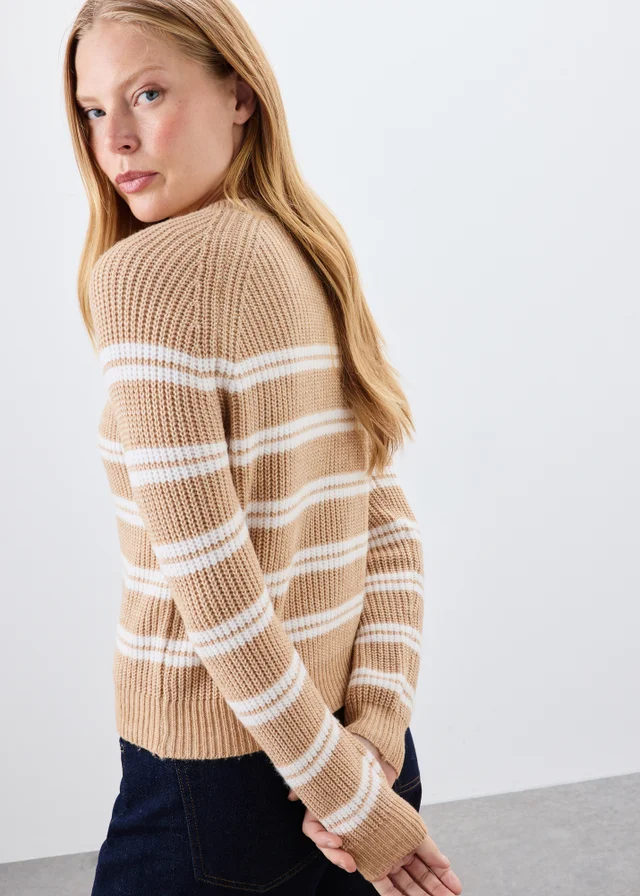Beige Striped Jumper
