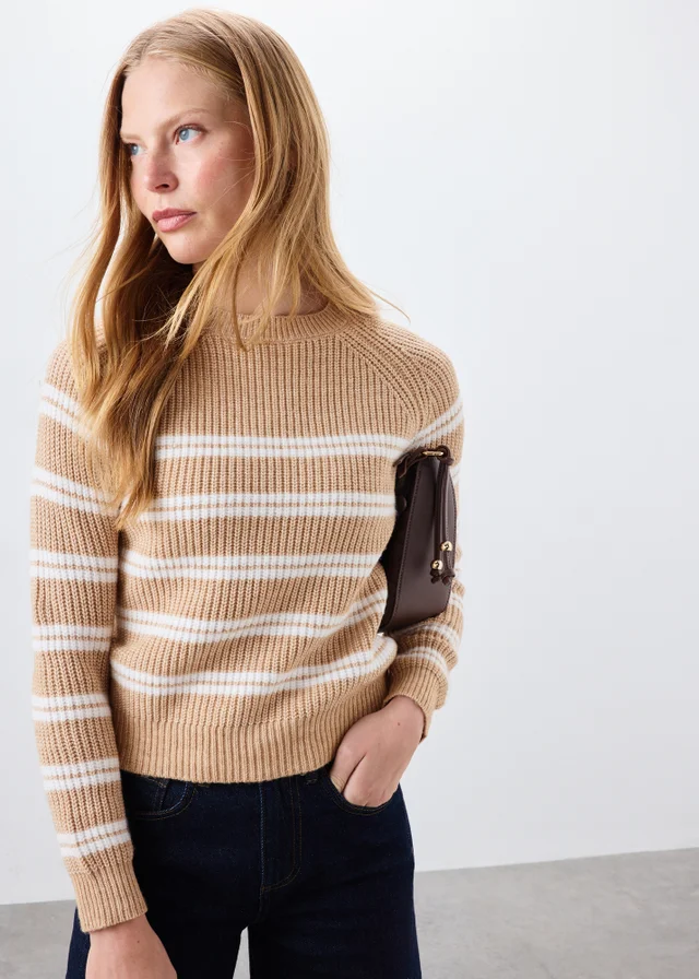 Beige Striped Jumper