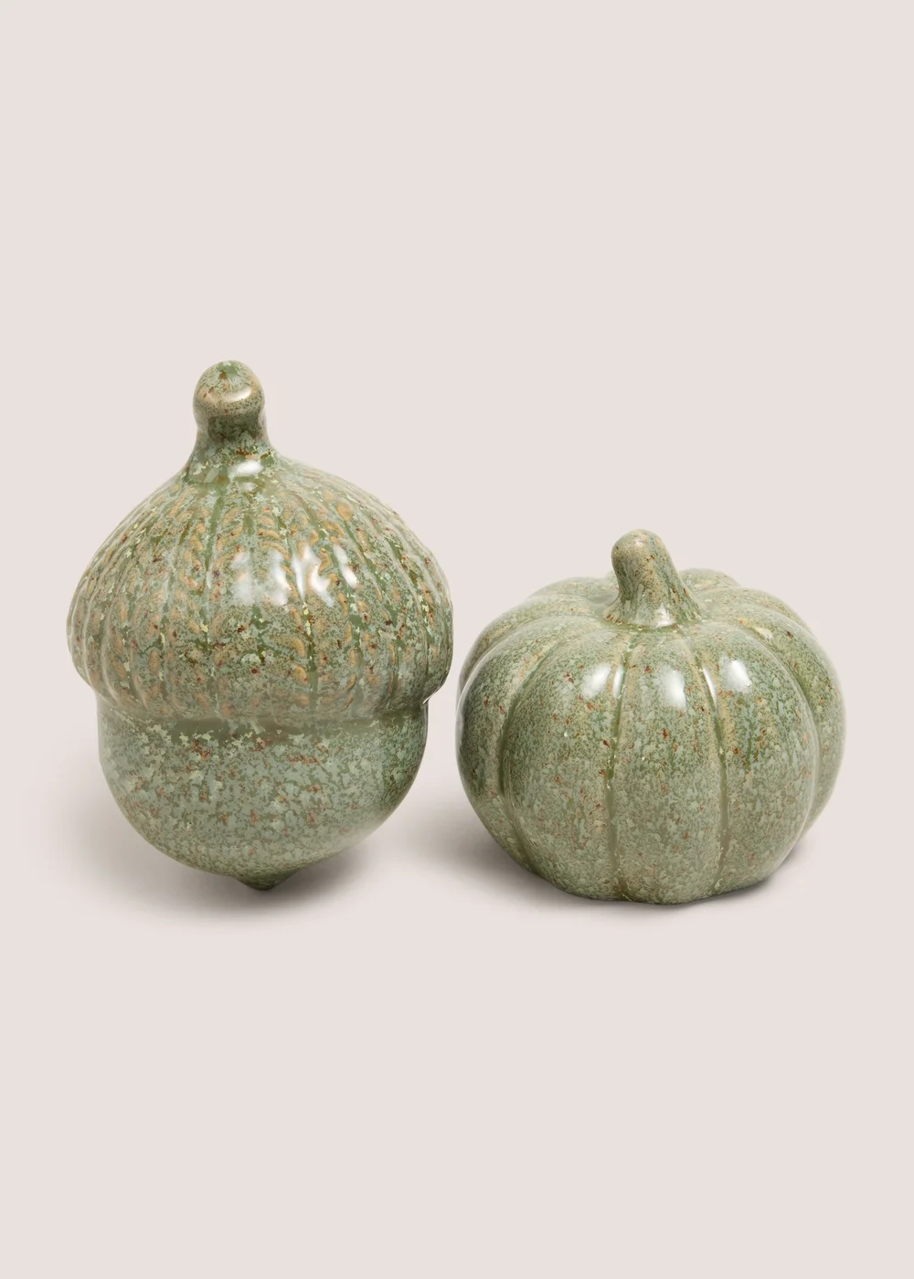 Green Pumpkin & Acorn Ornaments Image 1