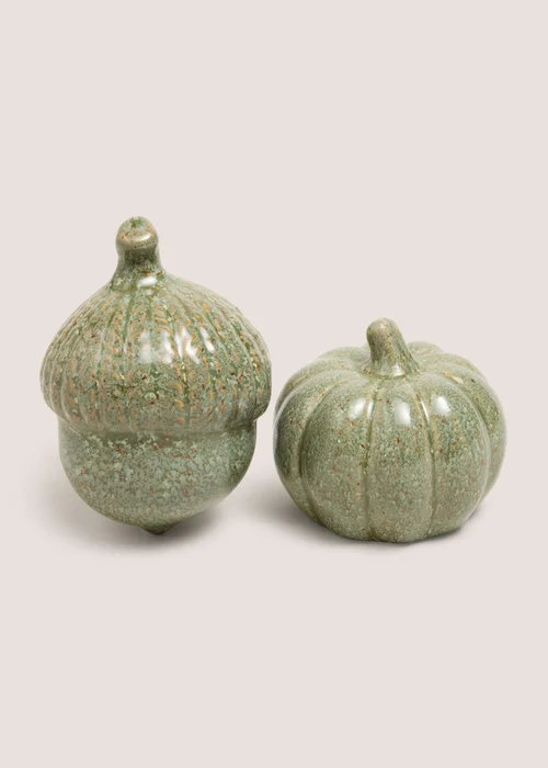 Green Pumpkin & Acorn Ornaments Image 1