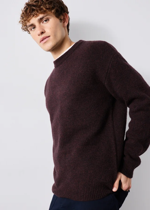 Burgundy Cosy Crew Neck Jumper