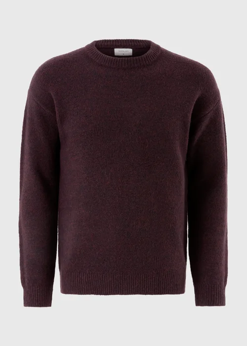 Burgundy Cosy Crew Neck Jumper - S Image 5
