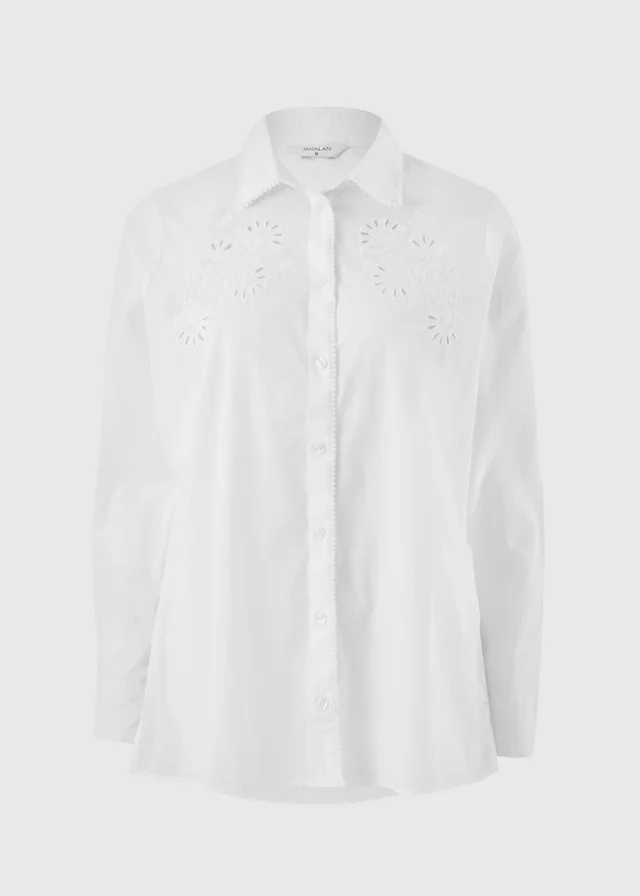 White Broderie Lace Beach Shirt
