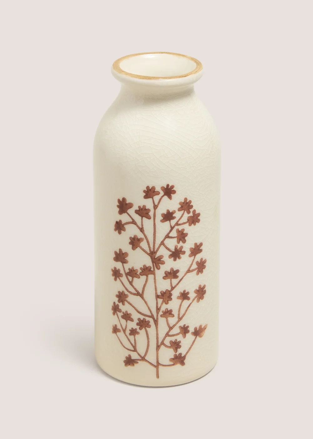 Cream Autumn Floral Tall Vase Image 1