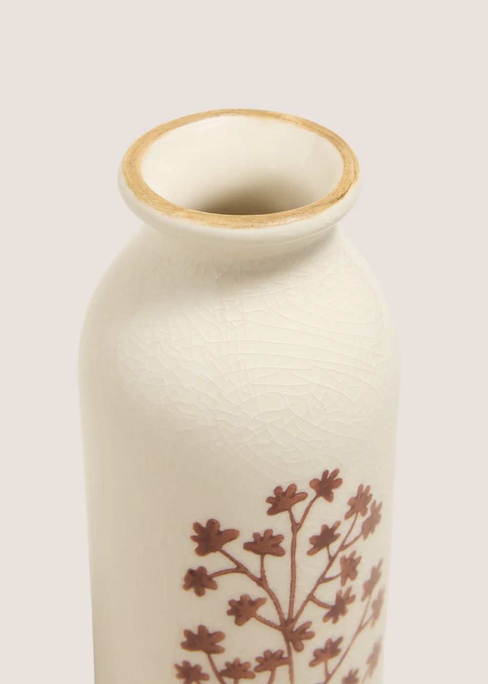 Cream Autumn Floral Tall Vase Image 2
