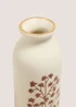 Cream Autumn Floral Tall Vase Image 2