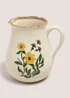 Cream Autumn Floral Jug Vase Image 1