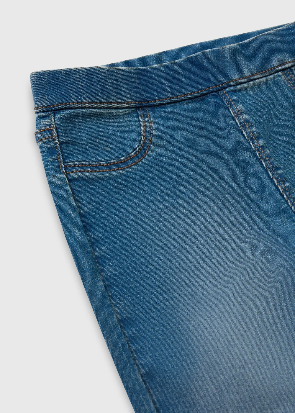 Girls Blue Mid Wash Jeggings (1-8yrs) - 1-1.5 Yrs Image 2