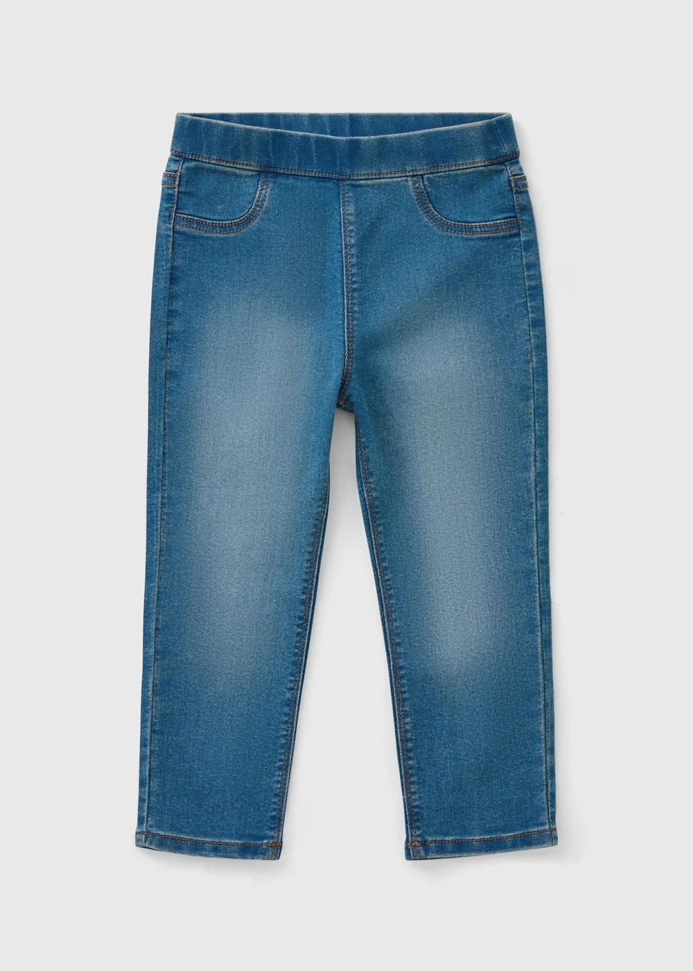 Girls Blue Mid Wash Jeggings (1-8yrs) - 1-1.5 Yrs Image 1