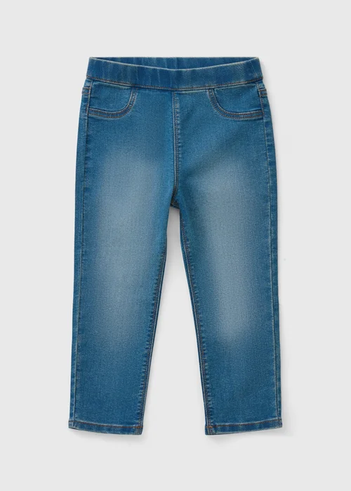 Girls Blue Mid Wash Jeggings (1-8yrs) - 1-1.5 Yrs Image 1