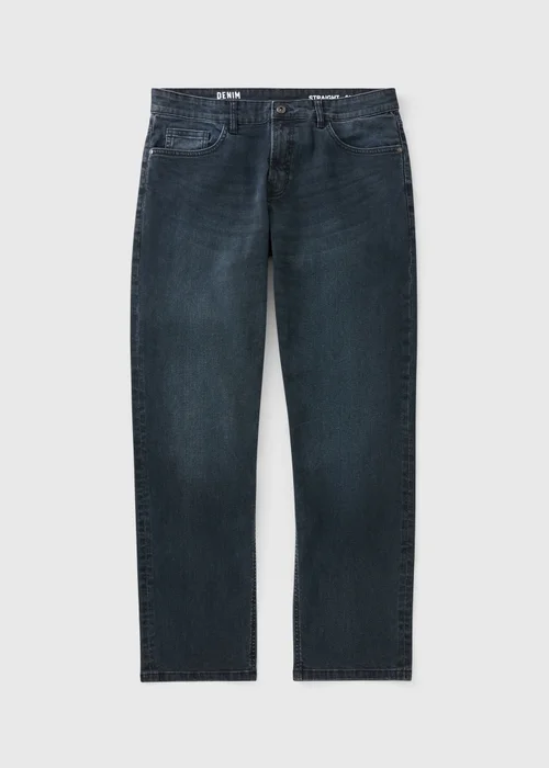 Blue Black Straight Leg Jeans - 30 R Image 4