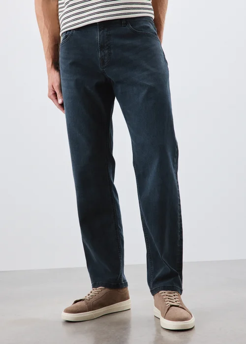 Blue Black Straight Leg Jeans - 30 R Image 1