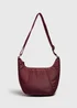 Burgundy Nylon Moon Crossbody Bag - One Size Image 1