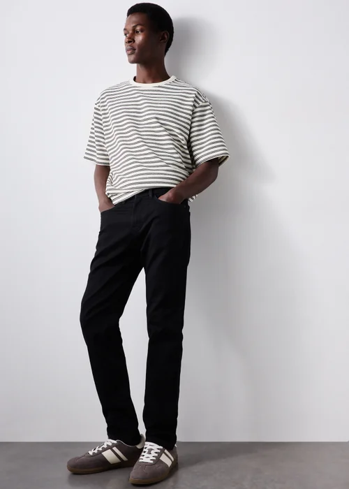 Black Comfort Slim Fit Jeans - 30 R Image 1