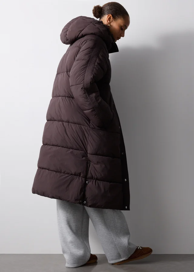 Plum Long Padded Coat