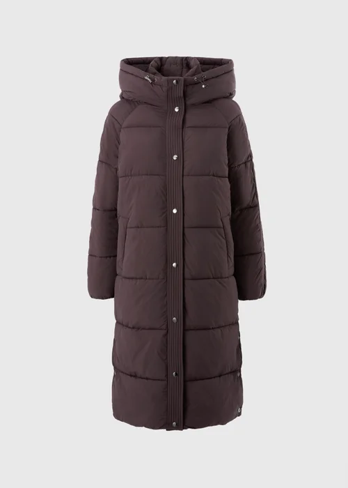 Plum Long Padded Coat - S Image 3