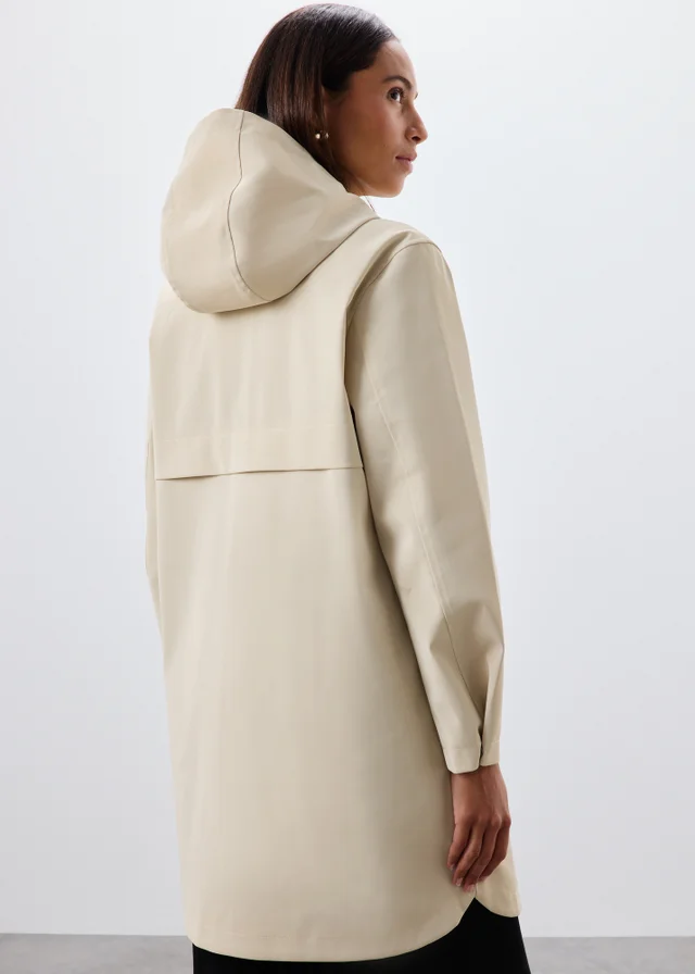Stone Rubberised Rain Coat
